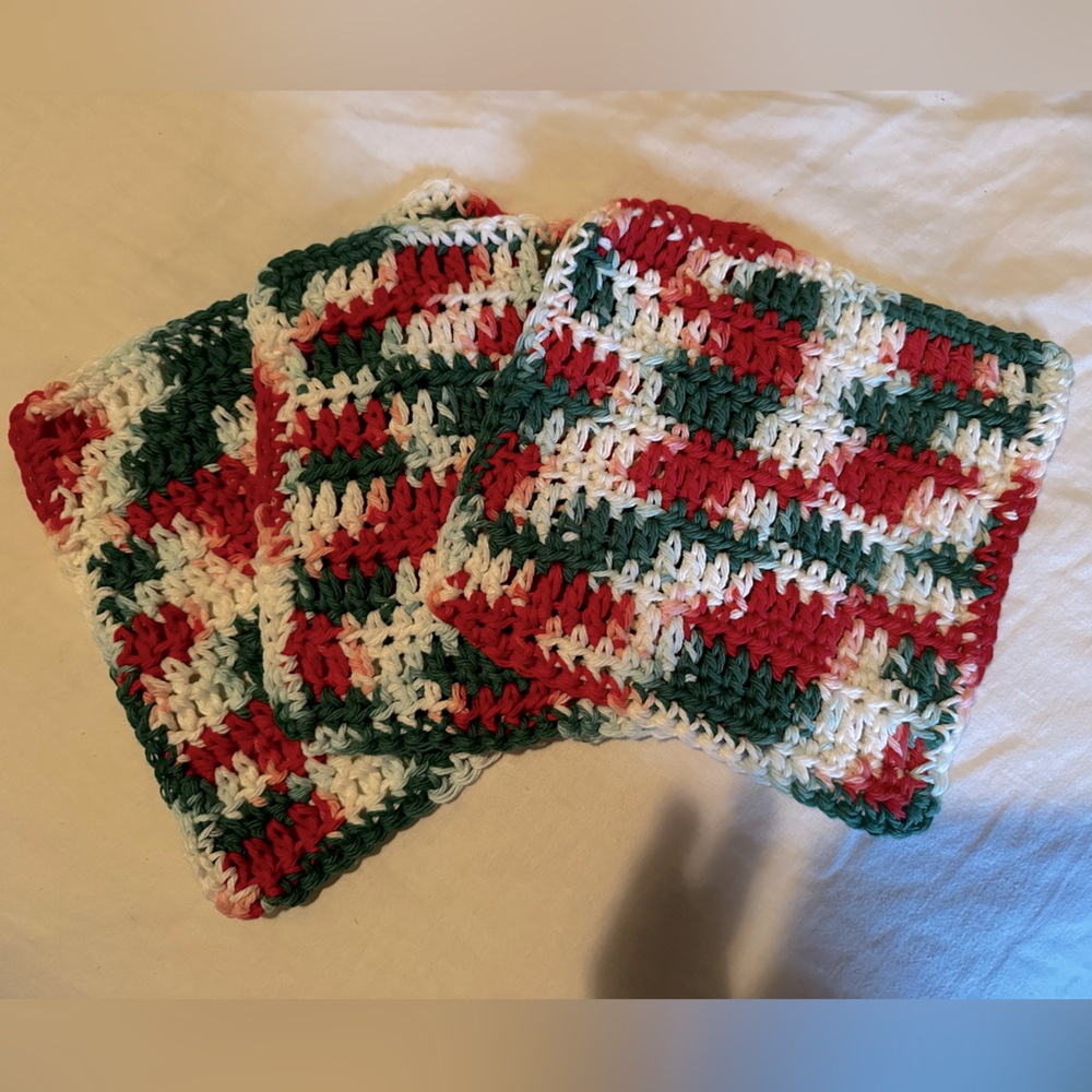 Brand new christmas dishcloths :) 3 for 10 dollars